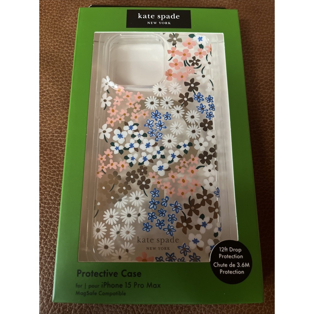 KATE SPADE Protective Case Magsafe For IPHONE 15 PRO MAX Floral White Clear